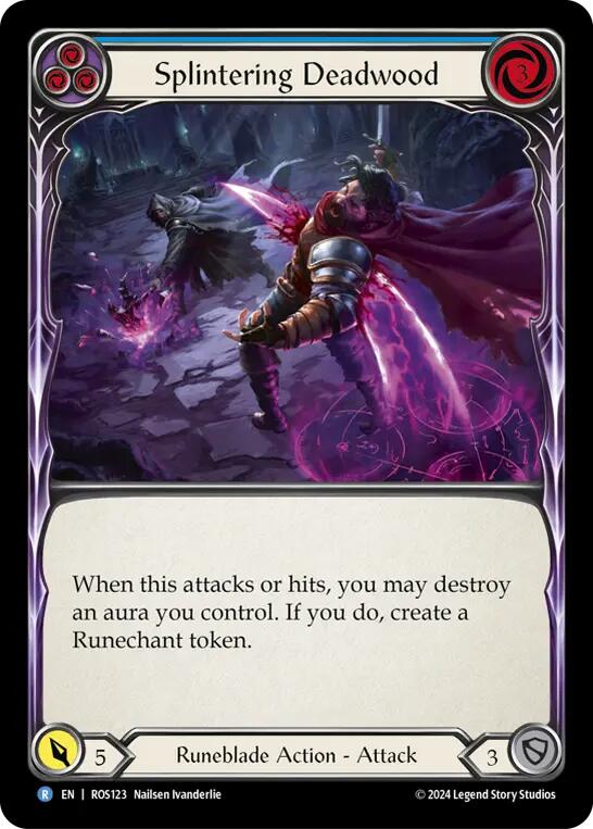 Splintering Deadwood (Blue) [ROS123] (Rosetta)  Rainbow Foil | Shuffle n Cut Hobbies & Games