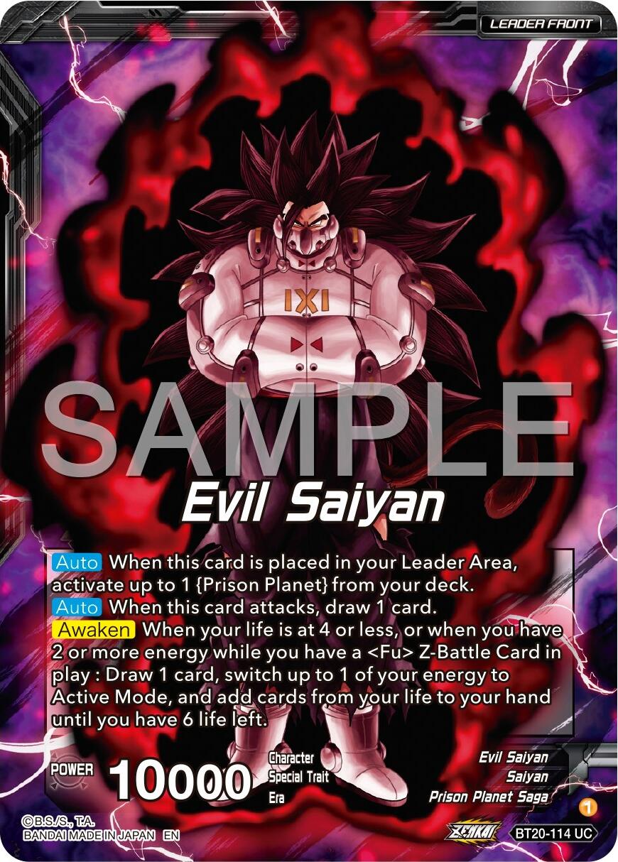Evil Saiyan // Cumber, Maddening Force (BT20-114) [Premium 7th Anniversary Box 2024] | Shuffle n Cut Hobbies & Games