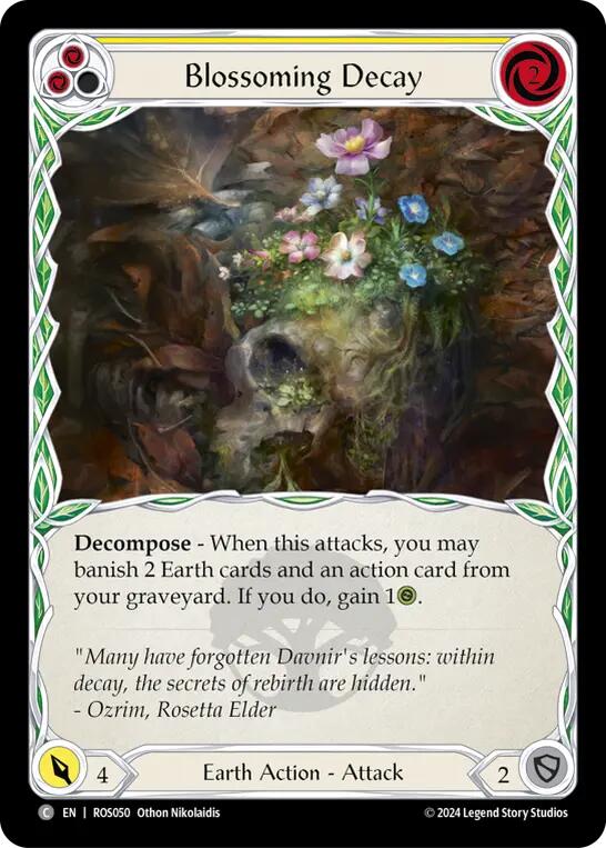 Blossoming Decay (Yellow) [ROS050] (Rosetta)  Rainbow Foil | Shuffle n Cut Hobbies & Games