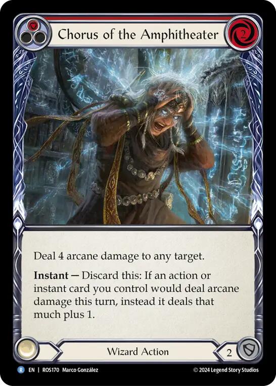 Chorus of the Amphitheater (Red) [ROS170] (Rosetta)  Rainbow Foil | Shuffle n Cut Hobbies & Games