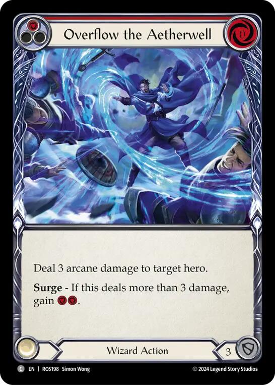 Overflow the Aetherwell (Red) [ROS198] (Rosetta)  Rainbow Foil | Shuffle n Cut Hobbies & Games
