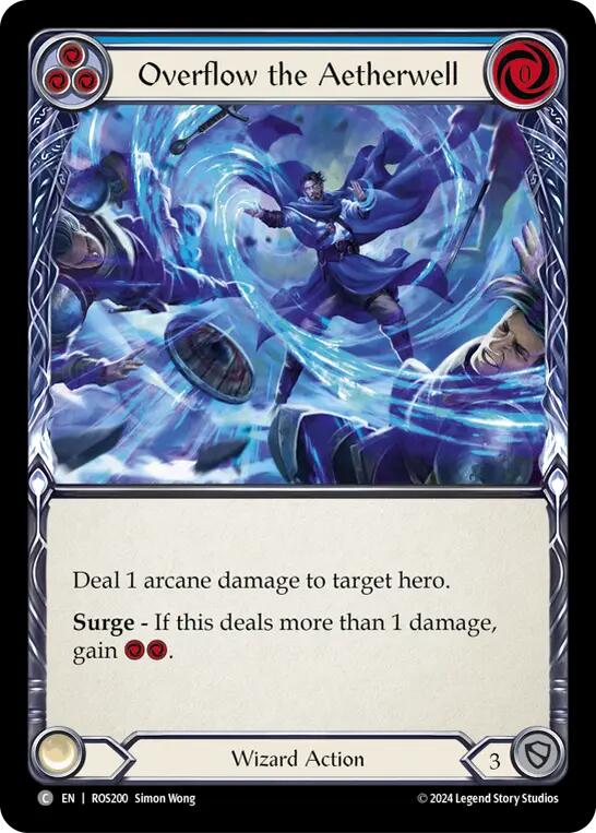 Overflow the Aetherwell (Blue) [ROS200] (Rosetta)  Rainbow Foil | Shuffle n Cut Hobbies & Games