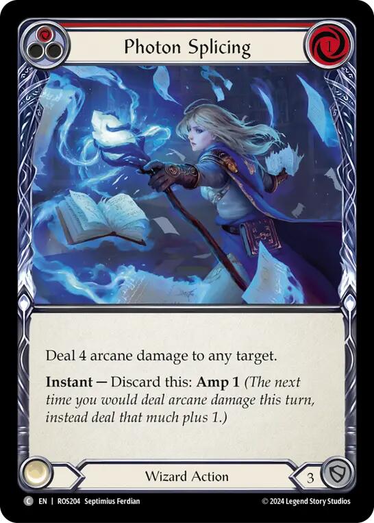 Photon Splicing (Red) [ROS204] (Rosetta)  Rainbow Foil | Shuffle n Cut Hobbies & Games