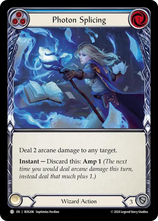 Photon Splicing (Blue) [ROS206] (Rosetta)  Rainbow Foil | Shuffle n Cut Hobbies & Games