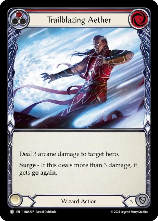 Trailblazing Aether (Red) [ROS207] (Rosetta)  Rainbow Foil | Shuffle n Cut Hobbies & Games