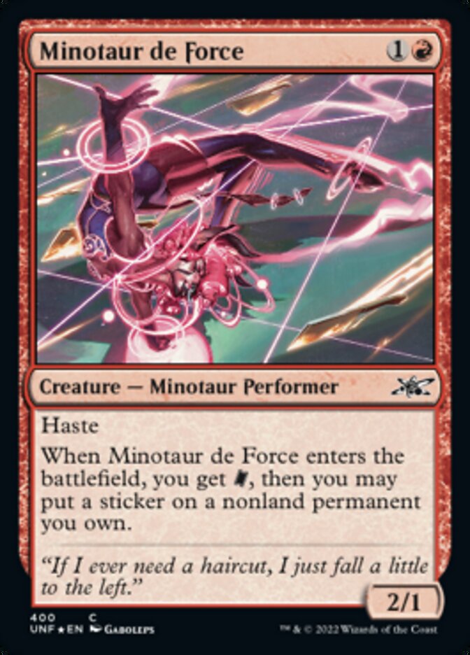 Minotaur de Force (Galaxy Foil) [Unfinity] | Shuffle n Cut Hobbies & Games