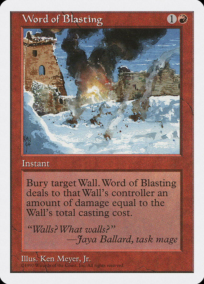 Word of Blasting [Fifth Edition] | Shuffle n Cut Hobbies & Games