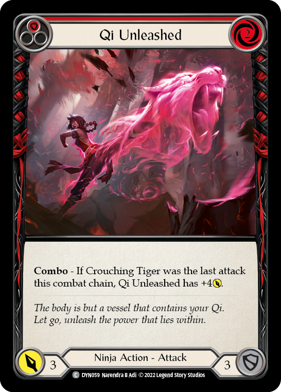 Qi Unleashed (Red) [DYN059] (Dynasty)  Rainbow Foil | Shuffle n Cut Hobbies & Games