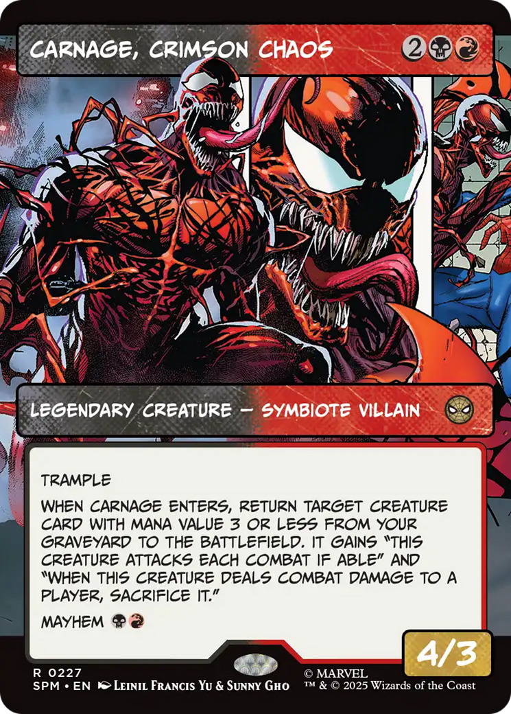 Carnage, Crimson Chaos (Borderless) [Marvel's Spider-Man] | Shuffle n Cut Hobbies & Games