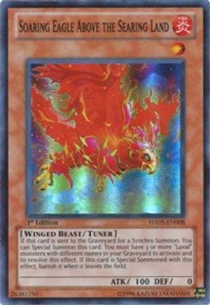 Soaring Eagle Above the Searing Land [HA05-EN008] Super Rare | Shuffle n Cut Hobbies & Games