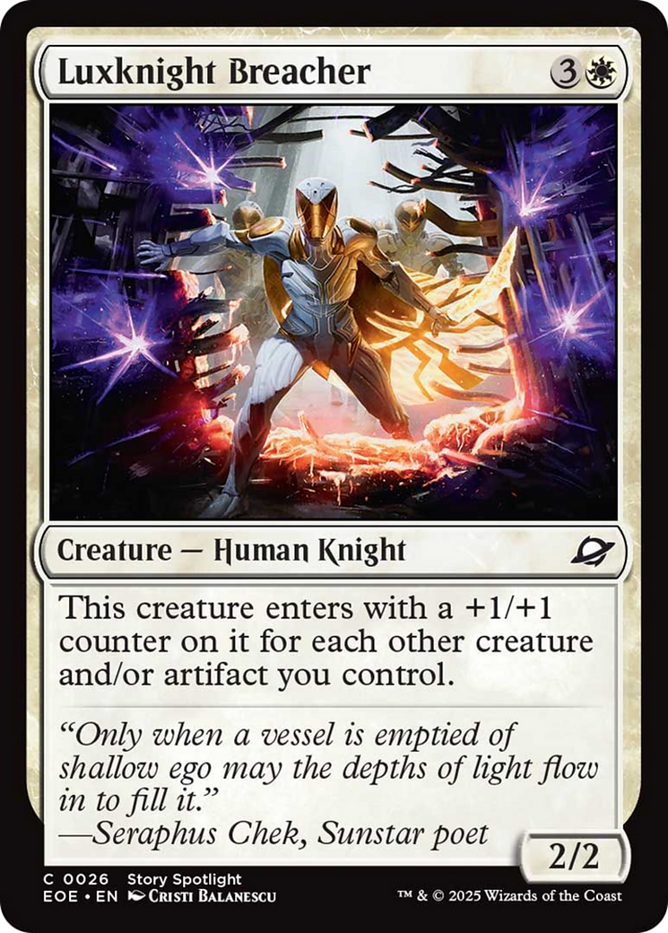 Luxknight Breacher [Edge of Eternities] | Shuffle n Cut Hobbies & Games
