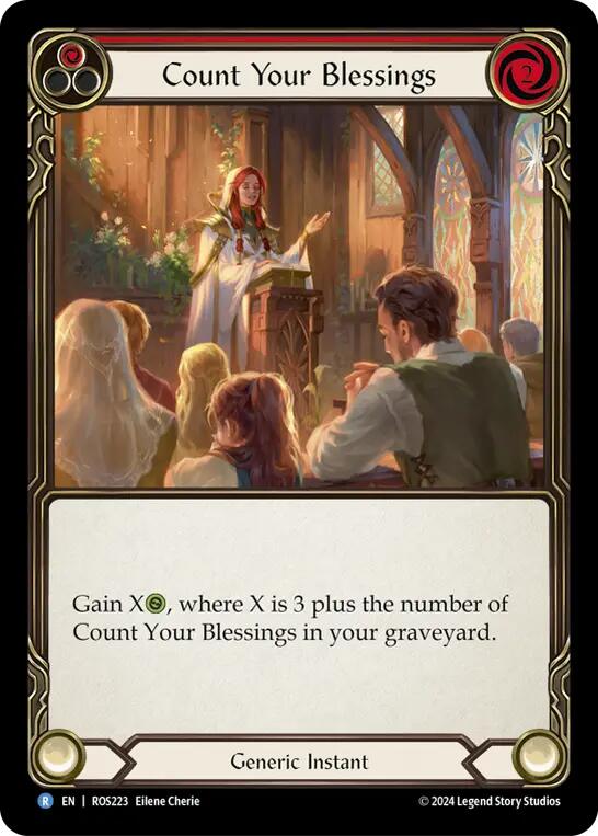 Count Your Blessings (Red) [ROS223] (Rosetta)  Rainbow Foil | Shuffle n Cut Hobbies & Games