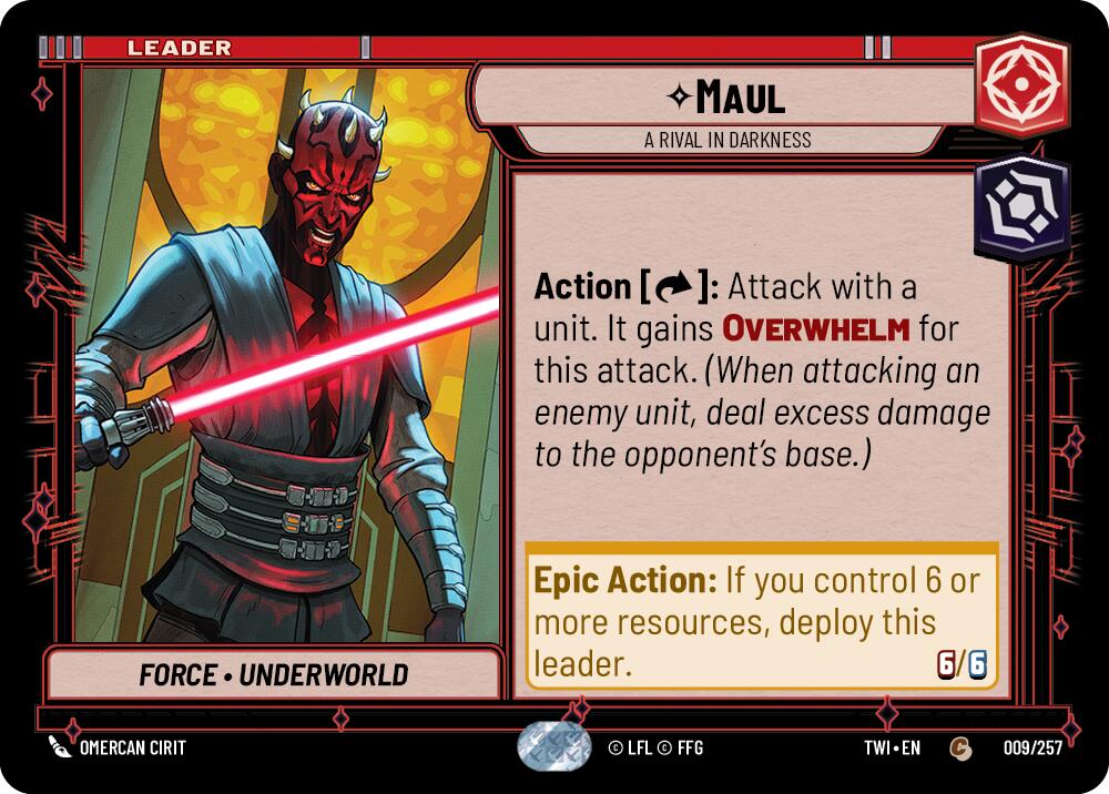 Maul - A Rival in Darkness (009/257) (009/257) [Twilight of the Republic] | Shuffle n Cut Hobbies & Games