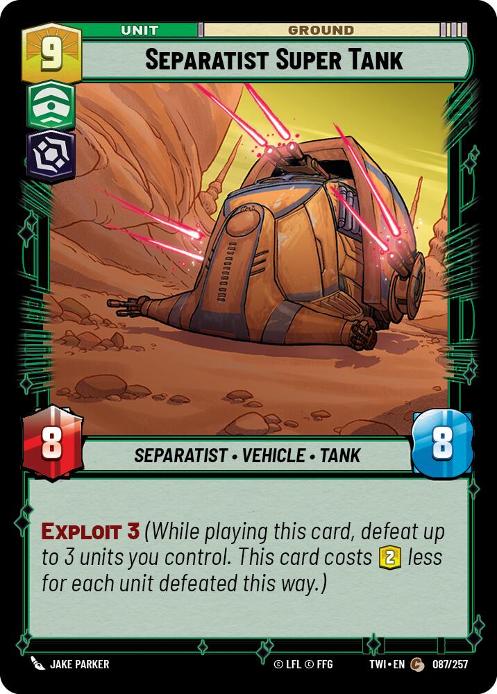 Separatist Super Tank (087/257) (087/257) [Twilight of the Republic] | Shuffle n Cut Hobbies & Games