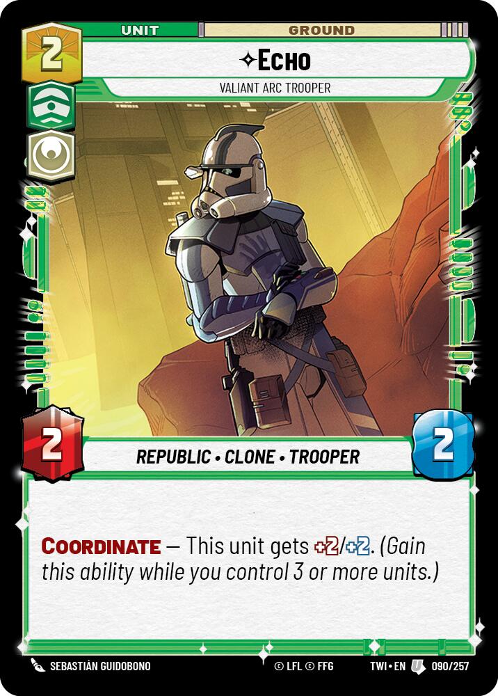 Echo - Valiant Arc Trooper (090/257) (090/257) [Twilight of the Republic] | Shuffle n Cut Hobbies & Games