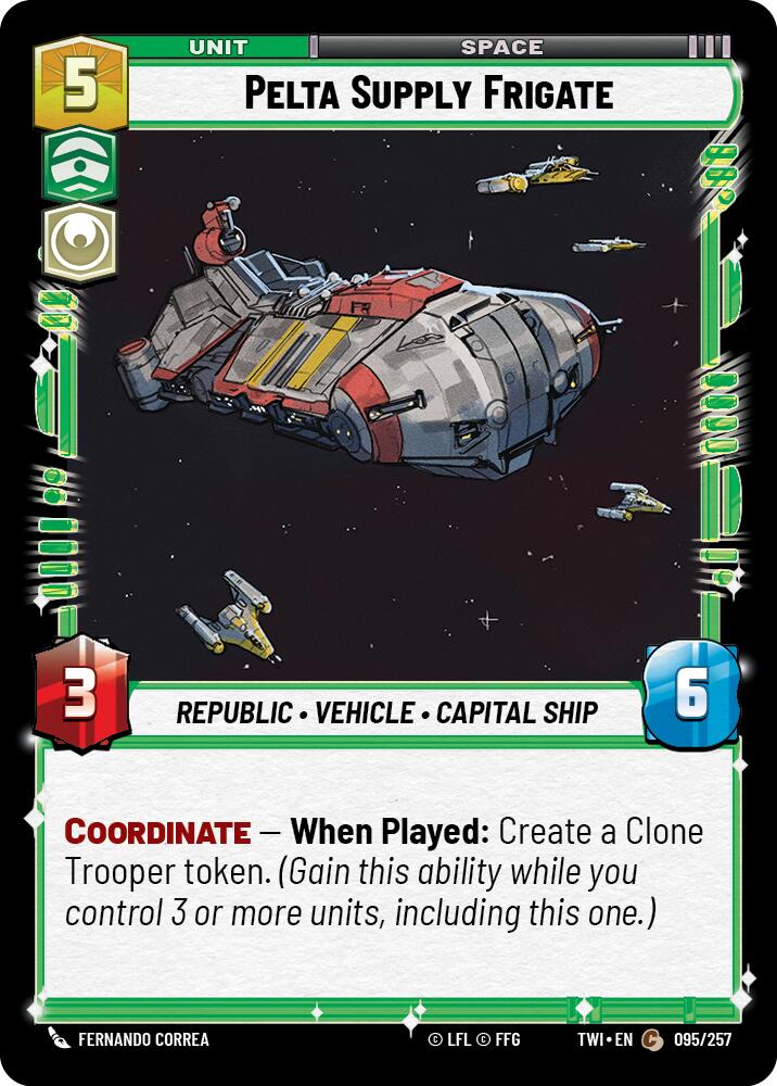 Pelta Supply Frigate (095/257) (095/257) [Twilight of the Republic] | Shuffle n Cut Hobbies & Games
