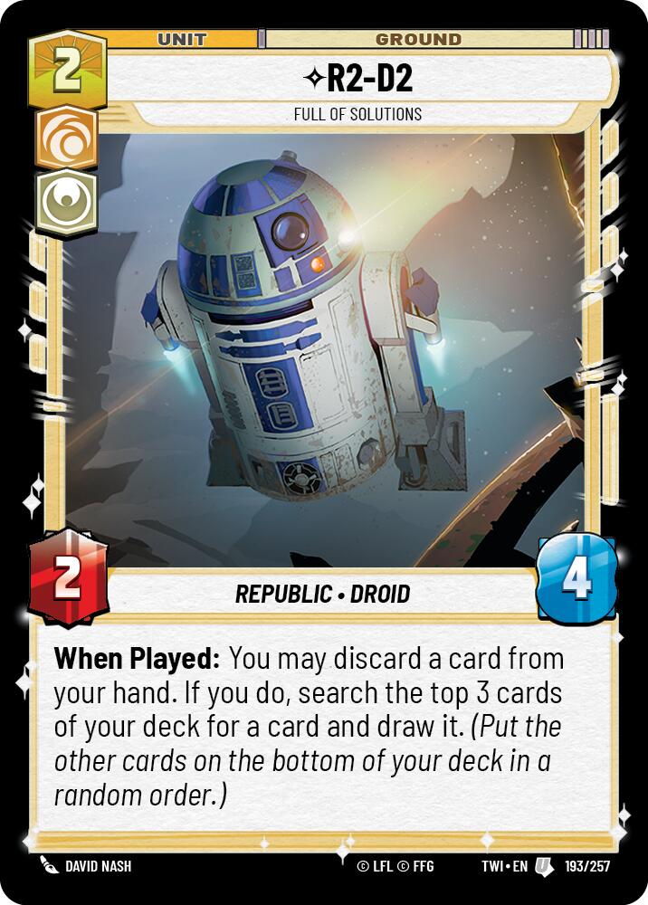 R2-D2 - Full of Solutions (193/257) (193/257) [Twilight of the Republic] | Shuffle n Cut Hobbies & Games