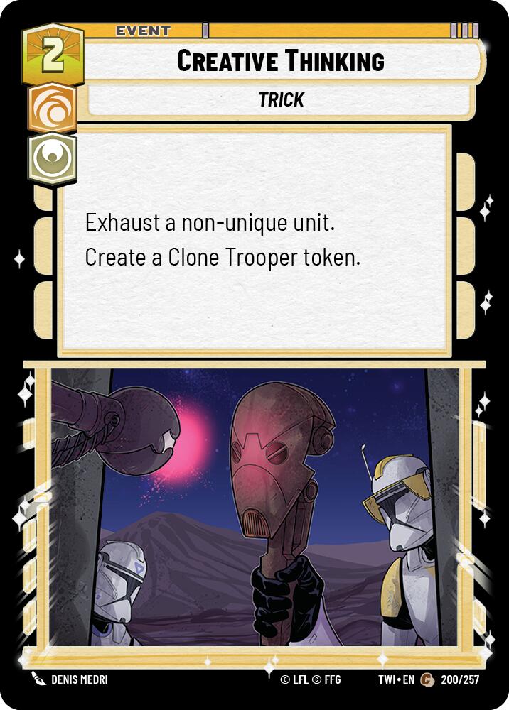 Creative Thinking (200/257) (200/257) [Twilight of the Republic] | Shuffle n Cut Hobbies & Games