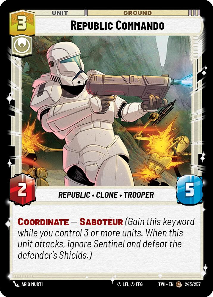 Republic Commando (243/257) (243/257) [Twilight of the Republic] | Shuffle n Cut Hobbies & Games