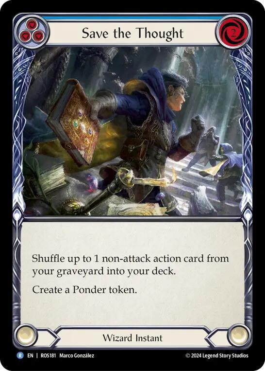 Save the Thought (Blue) [ROS181] (Rosetta)  Rainbow Foil | Shuffle n Cut Hobbies & Games