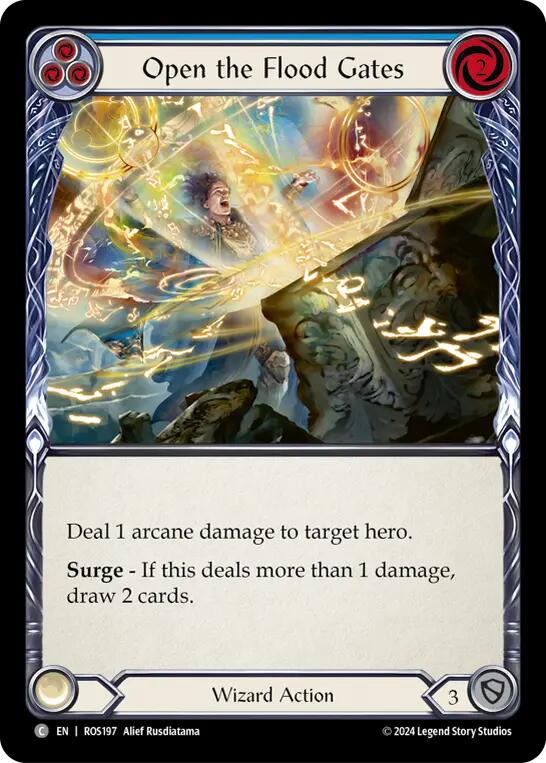 Open the Flood Gates (Blue) [ROS197] (Rosetta)  Rainbow Foil | Shuffle n Cut Hobbies & Games