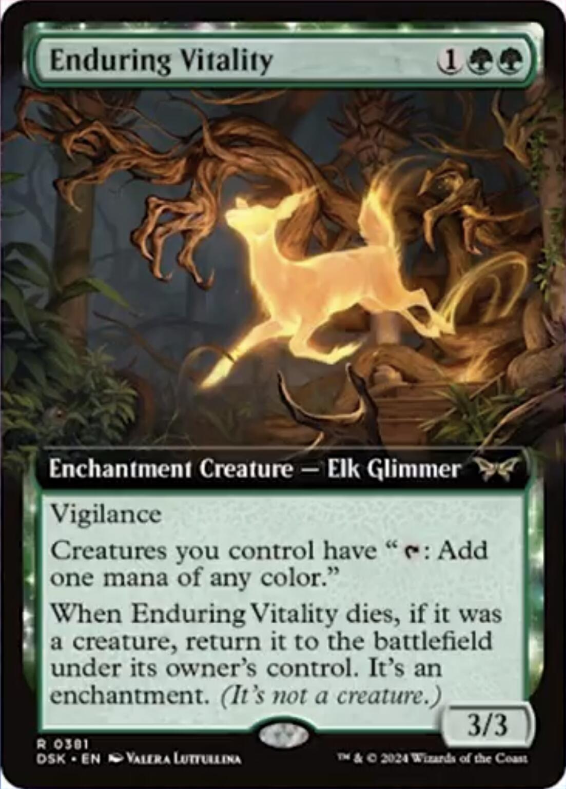 Enduring Vitality (Extended Art) [Duskmourn: House of Horror] | Shuffle n Cut Hobbies & Games