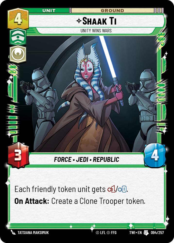 Shaak Ti - Unity Wins Wars (094/257) (094/257) [Twilight of the Republic] | Shuffle n Cut Hobbies & Games