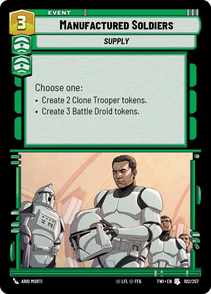 Manufactured Soldiers (102/257) (102/257) [Twilight of the Republic] | Shuffle n Cut Hobbies & Games
