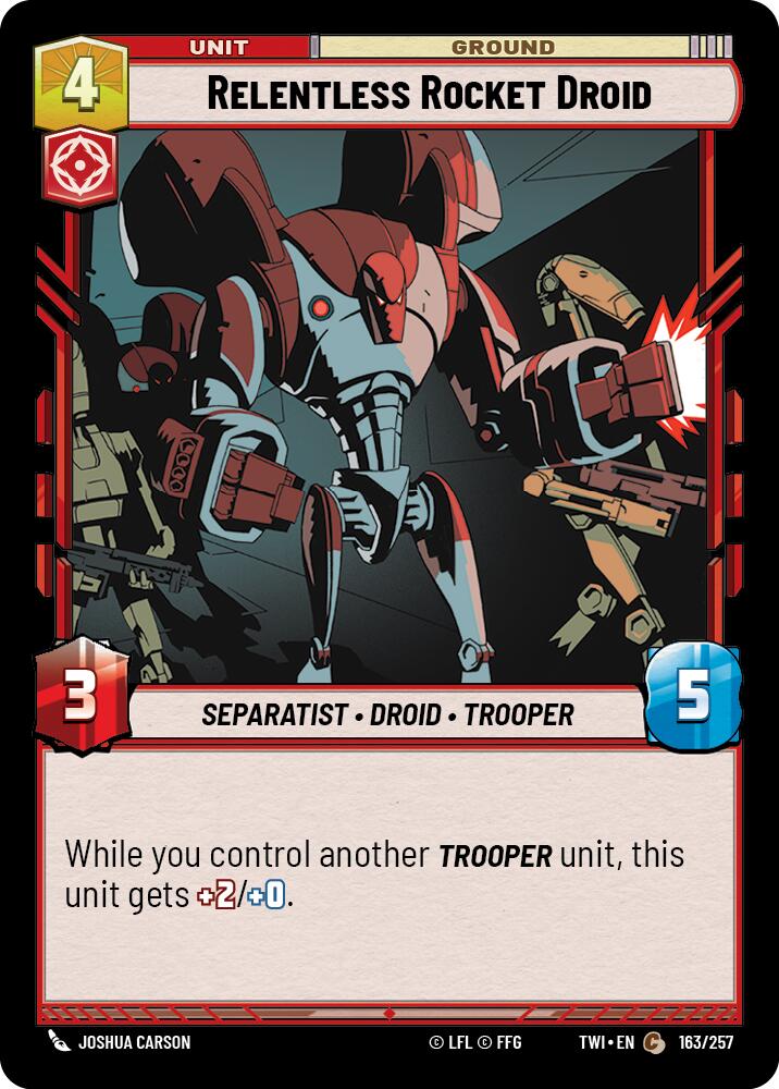 Relentless Rocket Droid (163/257) (163/257) [Twilight of the Republic] | Shuffle n Cut Hobbies & Games
