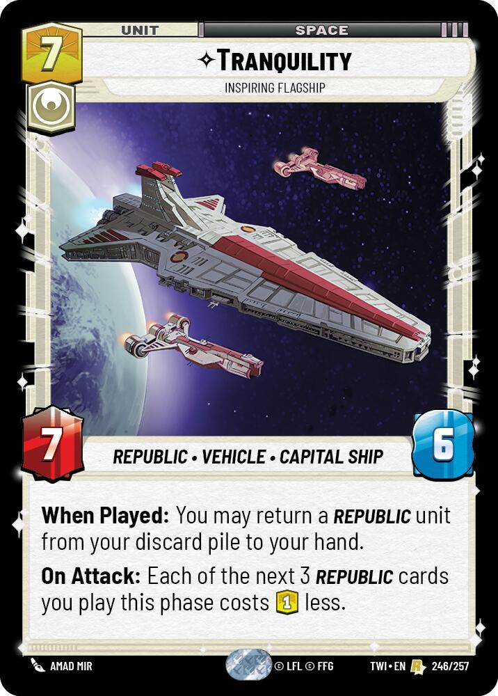 Tranquility - Inspiring Flagship (246/257) (246/257) [Twilight of the Republic] | Shuffle n Cut Hobbies & Games