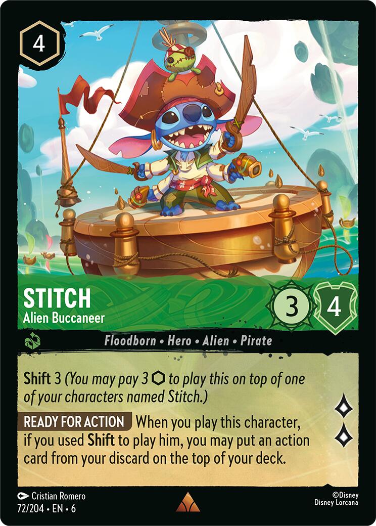 Stitch - Alien Buccaneer (72/204) [Azurite Sea] | Shuffle n Cut Hobbies & Games