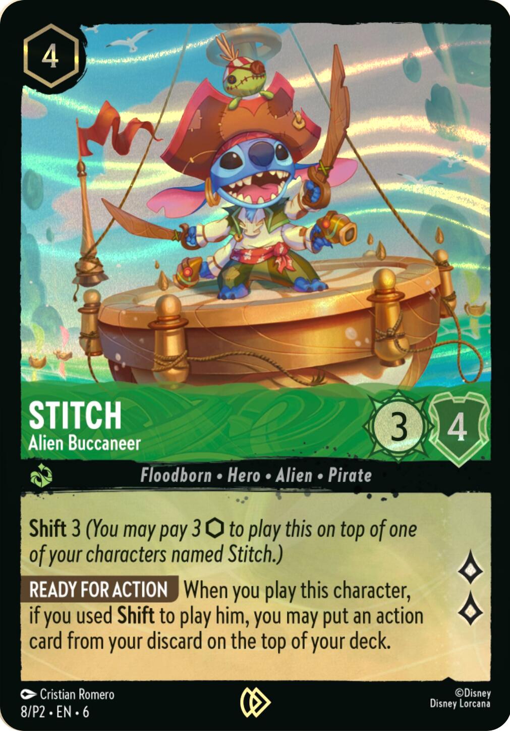Stitch - Alien Buccaneer (Stitch Collector's Gift Set Promo) (8) [Promo Cards] | Shuffle n Cut Hobbies & Games