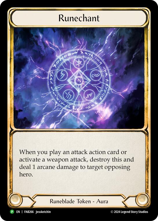 Runechant (Lightning) [FAB266] (Promo)  Rainbow Foil | Shuffle n Cut Hobbies & Games