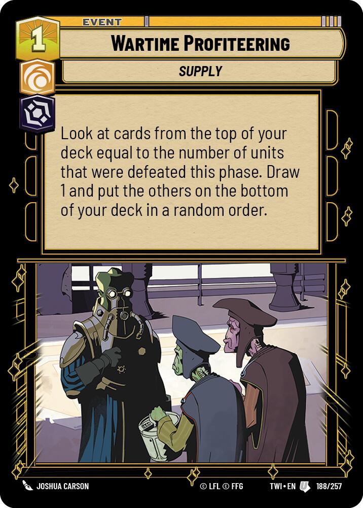 Wartime Profiteering (188/257) (188/257) [Twilight of the Republic] | Shuffle n Cut Hobbies & Games