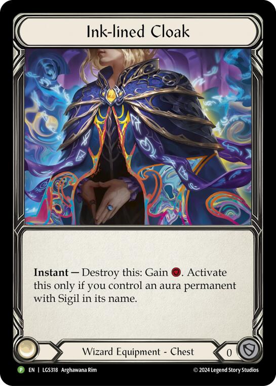 Ink-lined Cloak [LGS318] (Promo)  Rainbow Foil | Shuffle n Cut Hobbies & Games