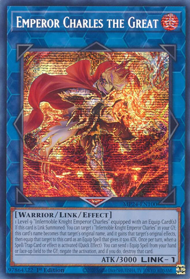 Emperor Charles the Great [MP24-EN100] Prismatic Secret Rare | Shuffle n Cut Hobbies & Games