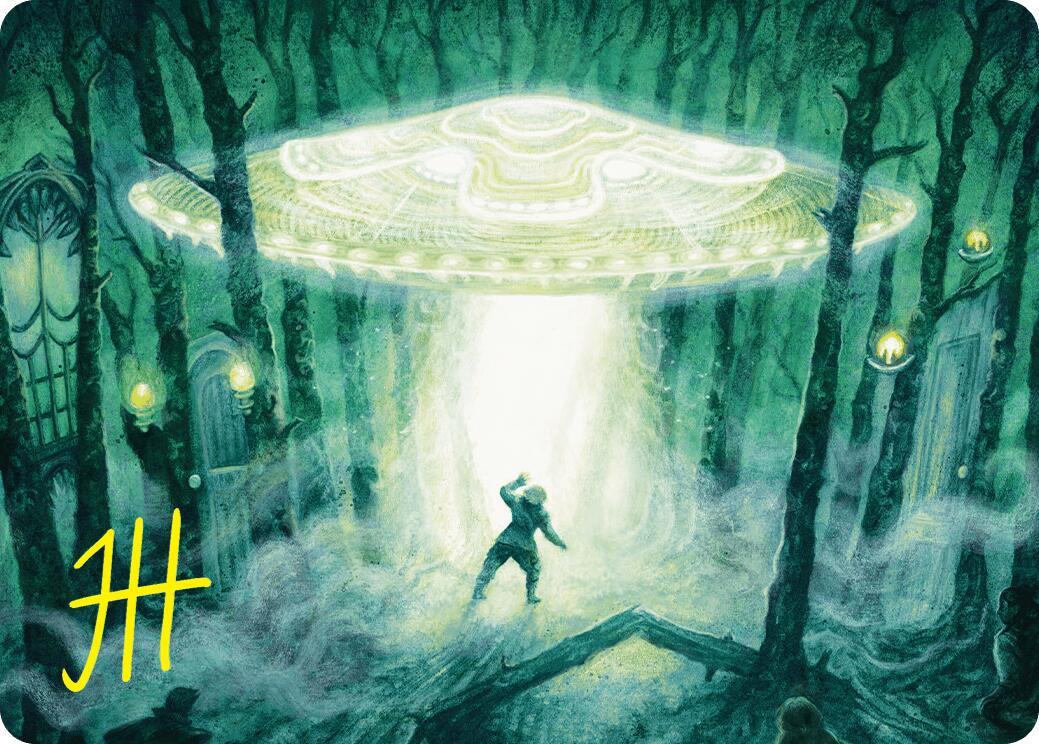 Unidentified Hovership Art Card (Gold-Stamped Signature) [Duskmourn: House of Horror Art Series] | Shuffle n Cut Hobbies & Games