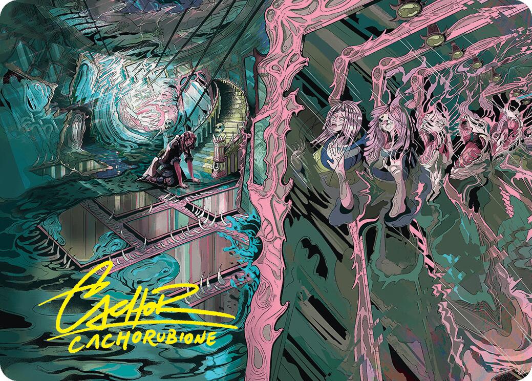 Mirror Room // Fractured Realm Art Card (Gold-Stamped Signature) [Duskmourn: House of Horror Art Series] | Shuffle n Cut Hobbies & Games
