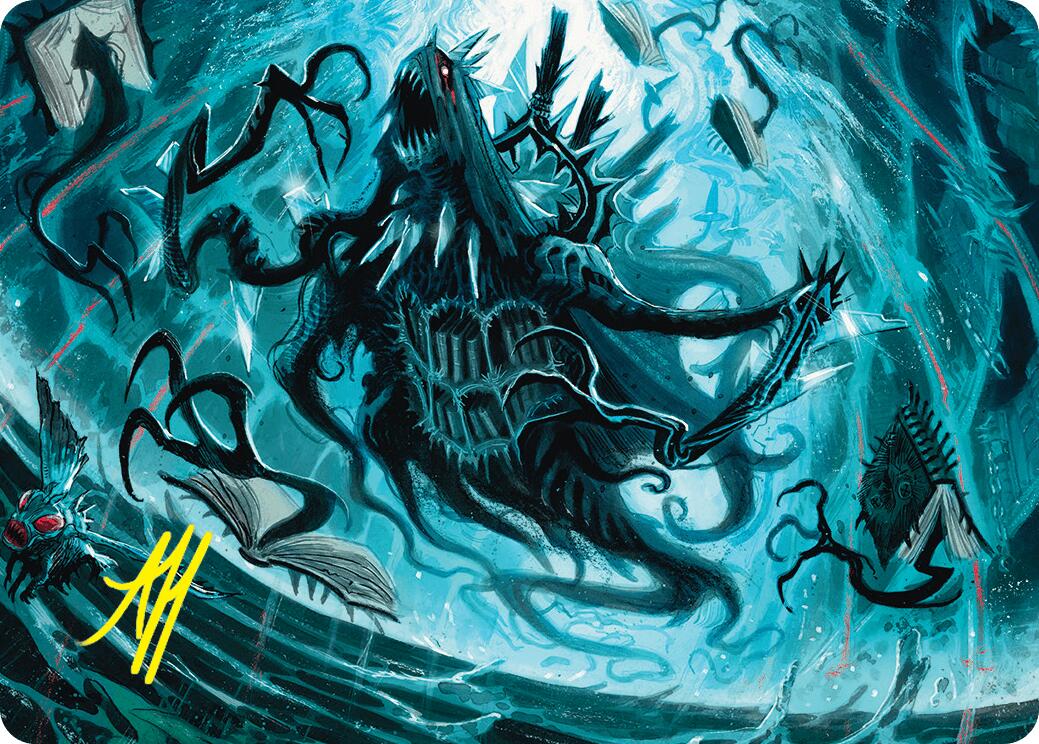 Overlord of the Floodpits Art Card (Gold-Stamped Signature) [Duskmourn: House of Horror Art Series] | Shuffle n Cut Hobbies & Games