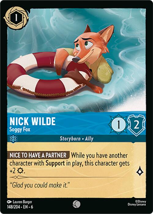 Nick Wilde - Soggy Fox (148/204) [Azurite Sea] | Shuffle n Cut Hobbies & Games