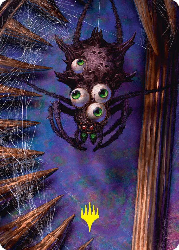 Spider Art Card (Gold-Stamped Planeswalker Symbol) [Duskmourn: House of Horror Art Series] | Shuffle n Cut Hobbies & Games