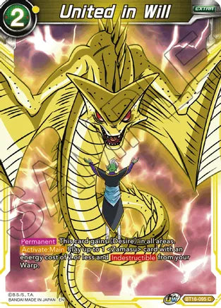 United in Will (BT16-095) [Realm of the Gods] | Shuffle n Cut Hobbies & Games