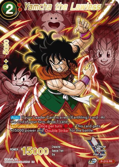 Yamcha the Lawless (Alternate Art) (P-215) [Special Anniversary Set 2021] | Shuffle n Cut Hobbies & Games