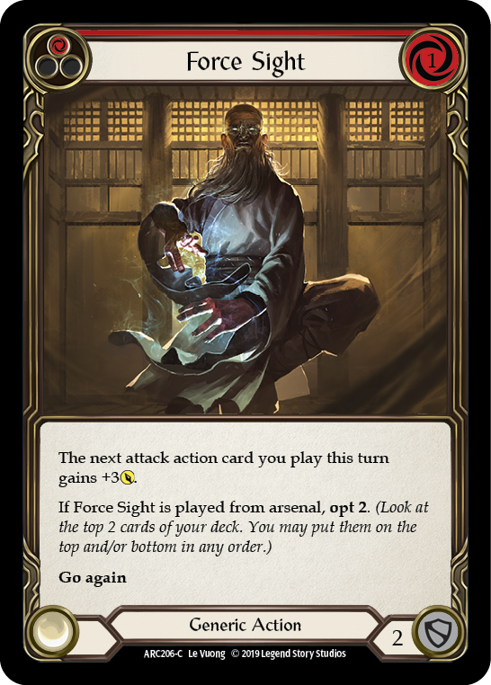 Force Sight (Red) [ARC206-C] (Arcane Rising)  1st Edition Normal | Shuffle n Cut Hobbies & Games