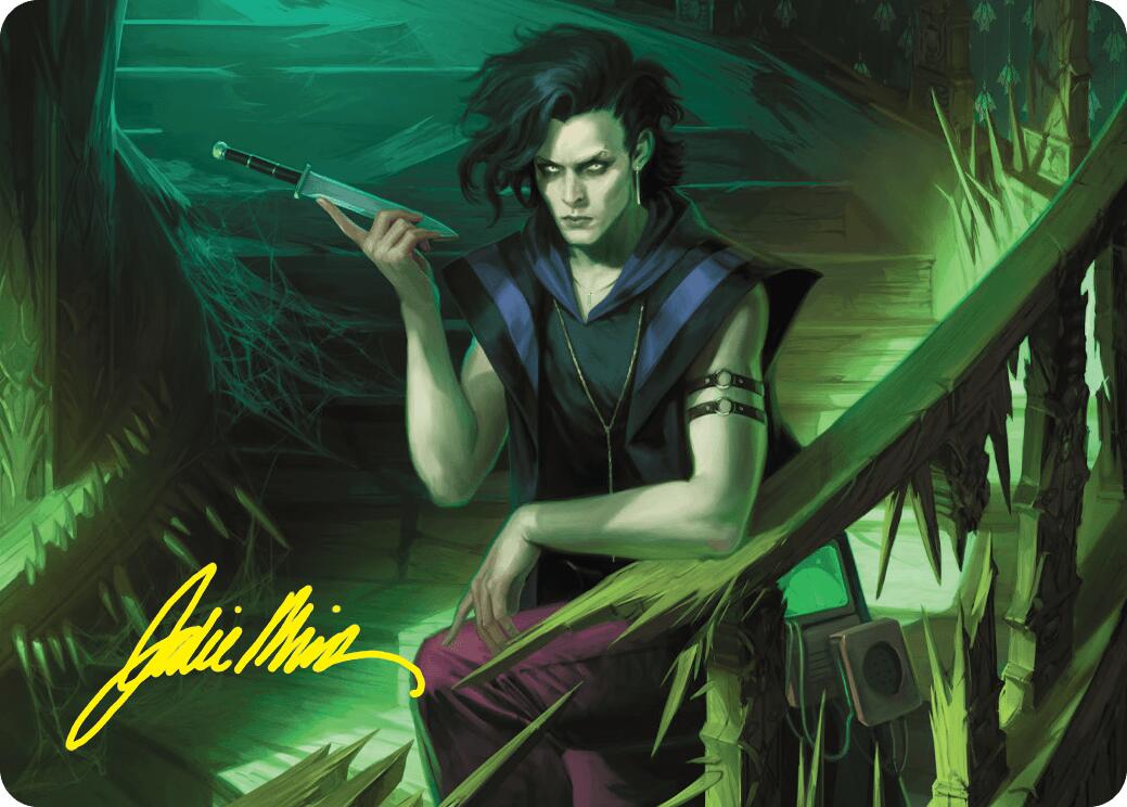 Winter, Misanthropic Guide Art Card (Gold-Stamped Signature) [Duskmourn: House of Horror Art Series] | Shuffle n Cut Hobbies & Games
