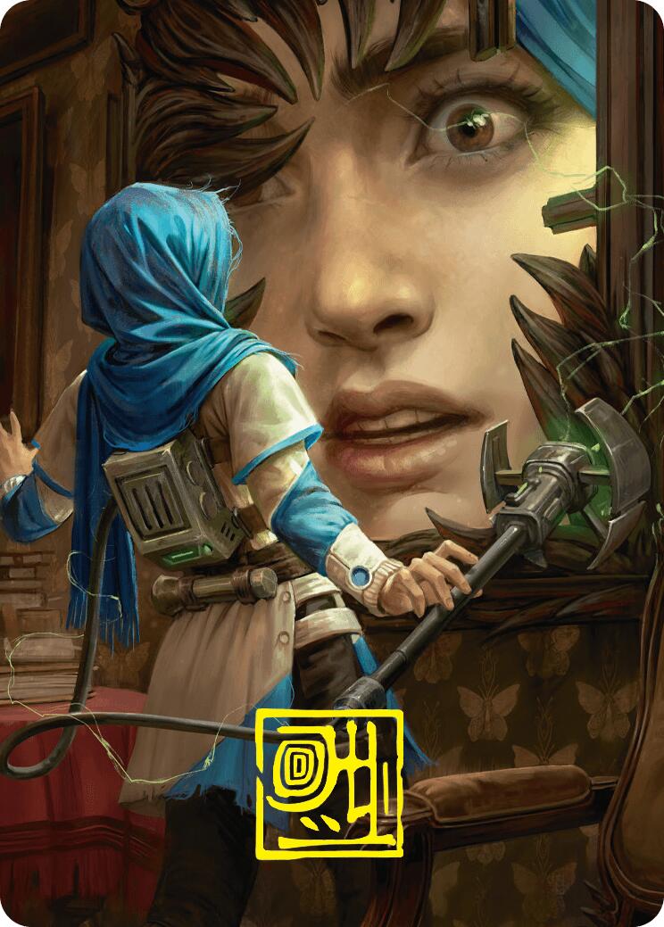 Reality Is Mine to Control Art Card (Gold-Stamped Signature) [Duskmourn: House of Horror Art Series] | Shuffle n Cut Hobbies & Games