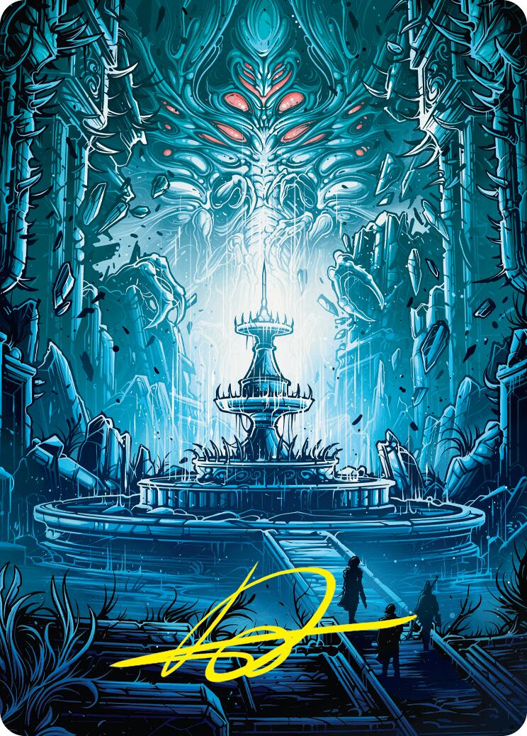 Island Art Card (Gold-Stamped Signature) [Duskmourn: House of Horror Art Series] | Shuffle n Cut Hobbies & Games