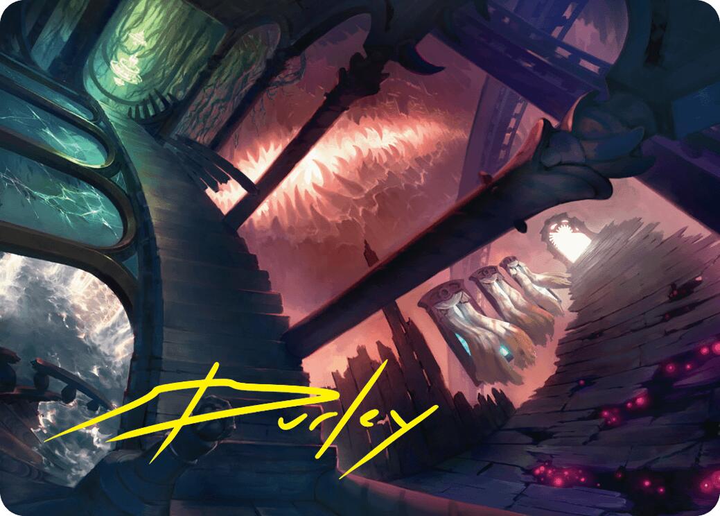 Terramorphic Expanse Art Card (Gold-Stamped Signature) [Duskmourn: House of Horror Art Series] | Shuffle n Cut Hobbies & Games