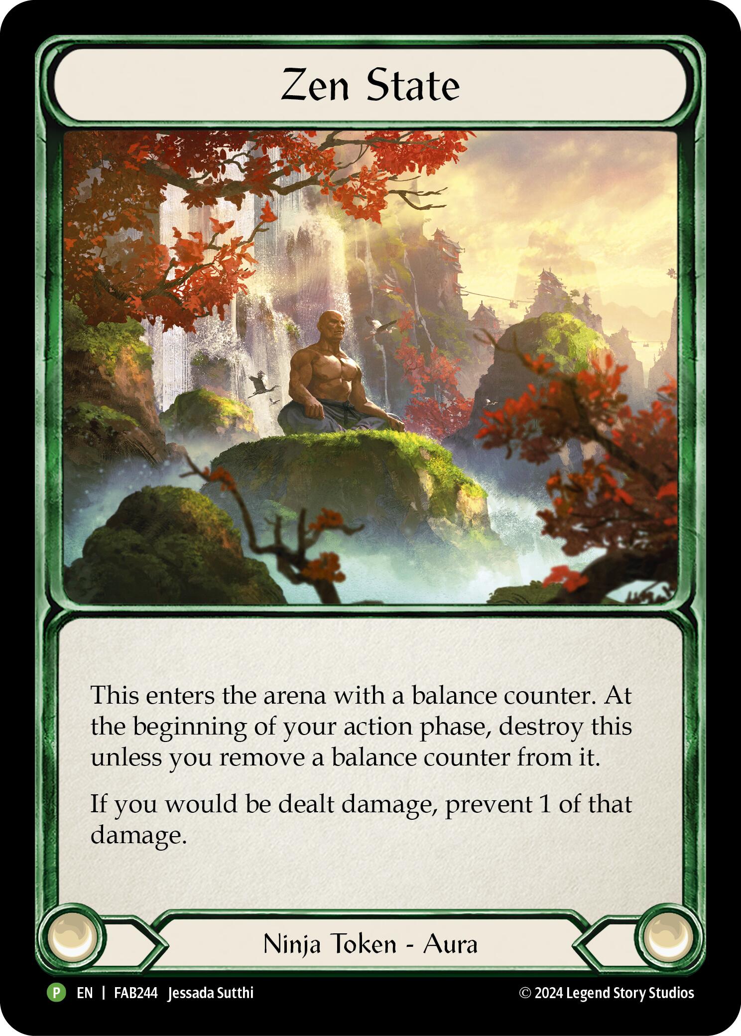 Zen State (Cold Foil) [FAB244] (Promo)  Rainbow Foil | Shuffle n Cut Hobbies & Games