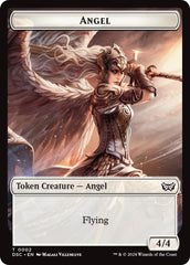 Angel // Glimmer Double-Sided Token [Duskmourn: House of Horror Commander Tokens] | Shuffle n Cut Hobbies & Games